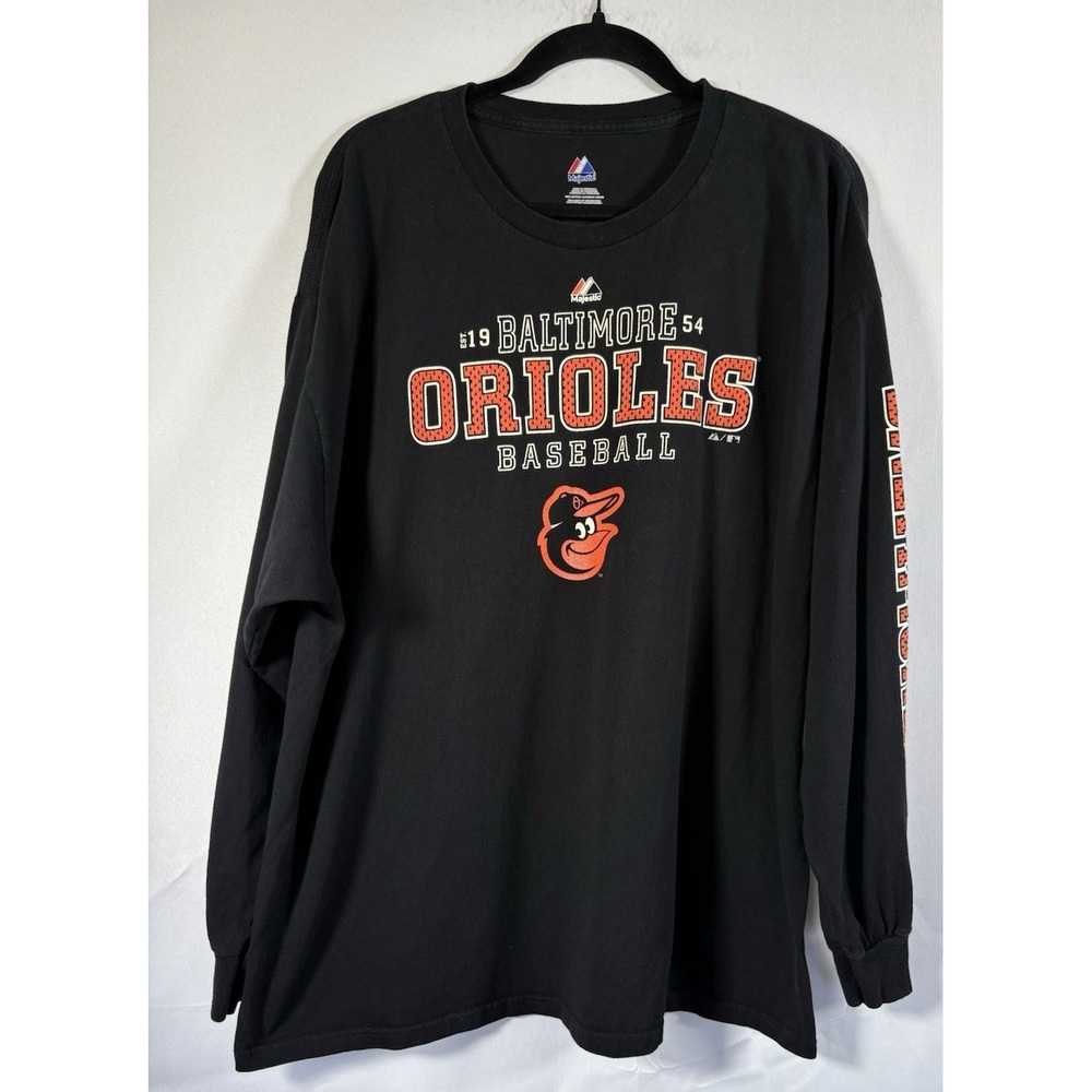 Majestic t-shirt size 2XL baltimore orioles long sleeve
